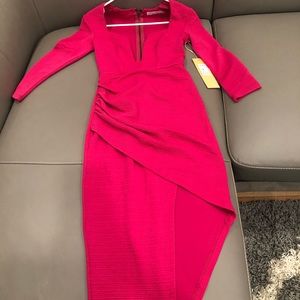 Pink hi low dress